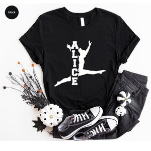 Customized Gymnastics Shirts, Cool Personalized Graphic Tees, Trendy Birthday Gift, Gymnastic TShirt, Gymnastics Mom Outfit, Sports Clothing afbeelding 4