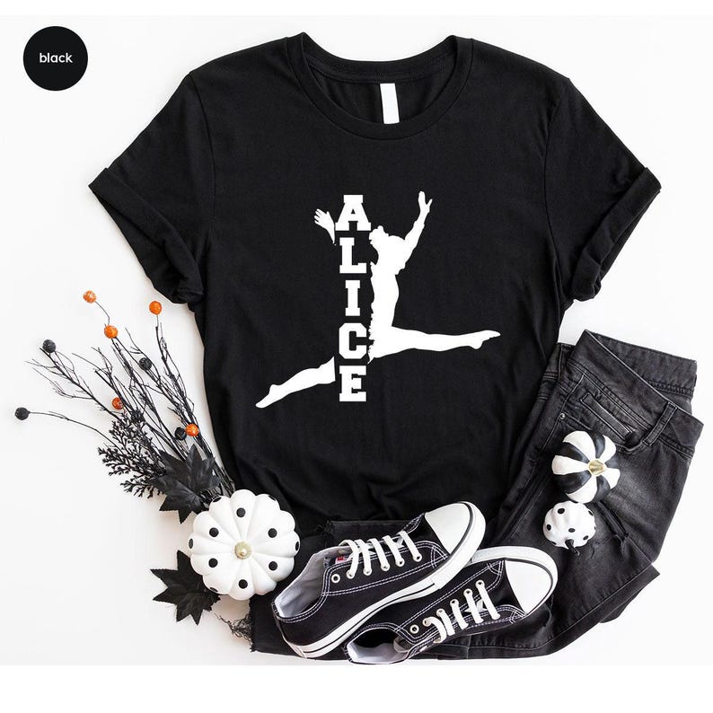Customized Gymnastics Shirts, Cool Personalized Graphic Tees, Trendy Birthday Gift, Gymnastic TShirt, Gymnastics Mom Outfit, Sports Clothing afbeelding 4