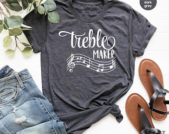 Funny Musician Shirt, Treble Maker Piano Tee, Music Teacher Shirt, Musician Gifts, Piano TShirt, Music Notes Shirt, Funny Pianist Shirt