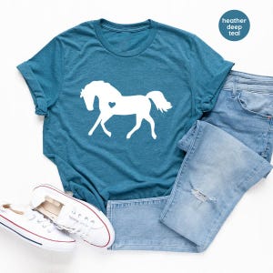 Horse Lover Shirt, Horse Lover T Shirt, Horse With Heart Tee, Horse T Shirts, Horse Lover Gift, Vet Shirt, Gift For Horse Lover, Horse Tee image 6