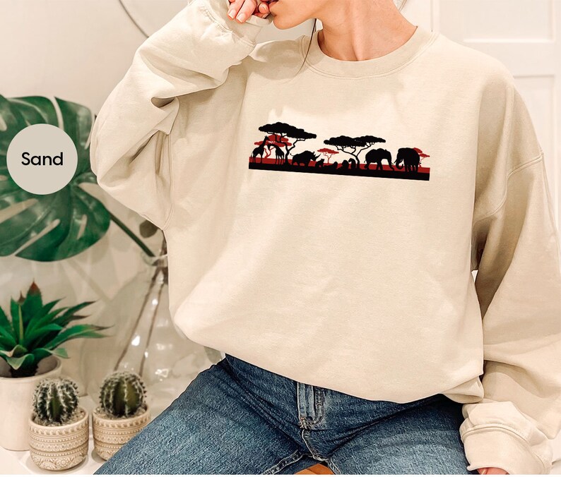 Animal Shirt, Nature T-Shirt, Vacation Sweatshirt, Safari Shirt, Elephant Shirt, Zoo Shirt, Graphic Tees, Gift for Her, Wild Shirt image 6