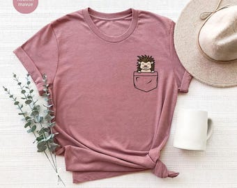 Hedgehog Gifts, Hedgehog Shirt, Pocket Hedgehog Shirt, Hedgehog Toddler, Hedgehog Lover Shirt, Hedgehog Gift, Gifts for Kids, Cute Shirt