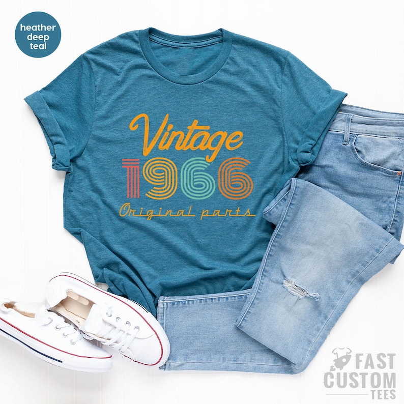 60-årsdagströja, vintage-T-shirt, vintage 1966-tröja, 60-årsdagspresent för kvinnor, 60-årsdagströja herr, retroskjorta, vintageskjortor bild 5