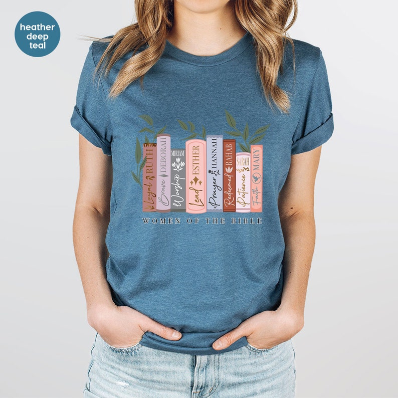 Bible Verse Shirt, Religious Gift, Christian Shirts for Women, Floral T-Shirt, Christian Gifts, Faith Shirt, Christian Apparel, Gift for Her image 3
