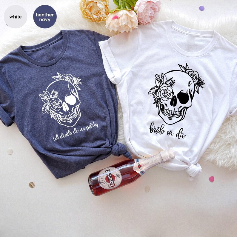 Bride Or Die Shirt, Bachelorette Tshirt, Bridesmaid T-Shirt, Bridal Party Gifts, Bachelorette Party Shirts, Til Death Do Us Party Shirt imagem 6