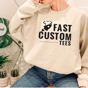 Crewneck Custom Sweatshirt, Trendy Custom Hoodie, Unisex Custom Long Sleeve Shirts, Custom Text Shirts, Personalized Hoodie, Custom Design