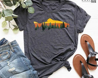 Fishing Shirt, Men's Fishing Shirts, Fisherman Shirt, Trout Fishing Shirt, Nature Fish Lover Gift, Fish And Forest Shirt, Mountain Shirt