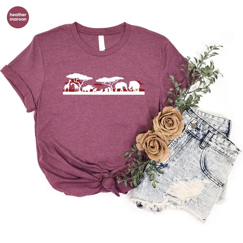 Animal Shirt, Nature T-Shirt, Vacation Sweatshirt, Safari Shirt, Elephant Shirt, Zoo Shirt, Graphic Tees, Gift for Her, Wild Shirt image 4