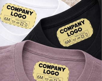Custom Business Merch, Tagless Neck Label Shirt, Personalized Logo Branding, Back Neck Print Tee, Small Business Uniform, Branded Logo Shirt