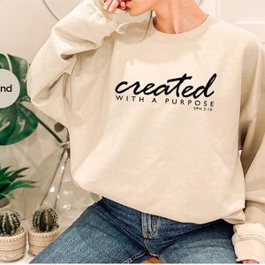 Faith T-Shirt, Christian Apparel, Jesus Crewneck Sweatshirt, Religious Shirt, Christian Gifts, Gifts for Mom, Inspirational Shirts for Women image 6