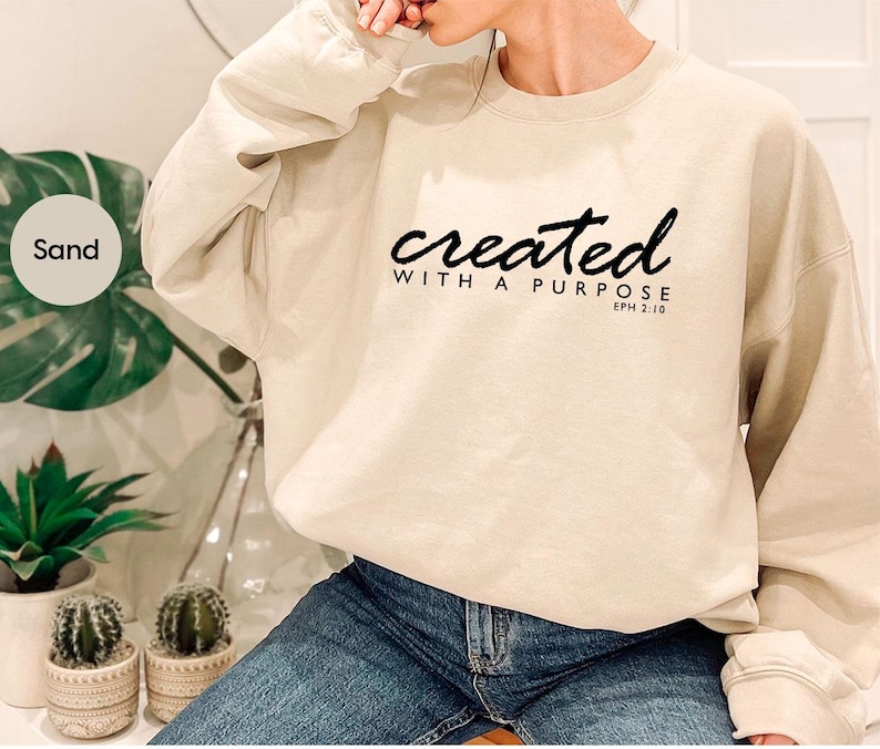 Faith T-Shirt, Christian Apparel, Jesus Crewneck Sweatshirt, Religious Shirt, Christian Gifts, Gifts for Mom, Inspirational Shirts for Women image 6