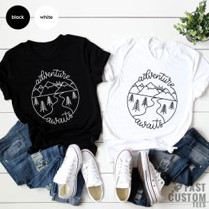 Adventure TShirt, Adventure Shirt, Camping Shirts, Mountain TShirt, Hiker TShirts, Nature Lover Shirt, Camping Gift, Vacation Shirt image 3