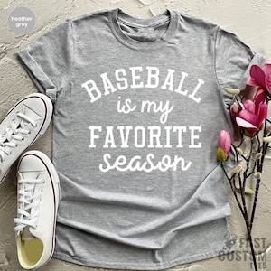 Baseball T Shirt, Sports Mama Shirt, Sport Mom TShirt, Baseball Gift, Baseball Lover Shirt, Baseball Is My Favorite Season Shirt ZW immagine 3