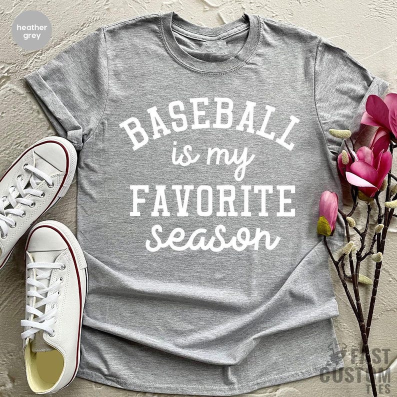 Baseball T Shirt, Sports Mama Shirt, Sport Mom TShirt, Baseball Gift, Baseball Lover Shirt, Baseball Is My Favorite Season Shirt ZW immagine 3