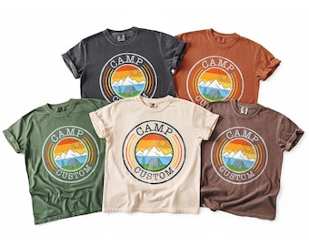 Comfort Colors® Custom Camp Shirt, Camping Family Matching Shirt, Custom Camp Youth Shirt, Custom Camp Crew Shirt, Camp Custom Summer Shirt
