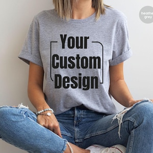 Custom Logo Design Shirt, Bulk Personalized Shirt, Wholesale Business Logo T-Shirt, Customized Company Logo Gifts, Brand Logo Vneck Tshirt image 7