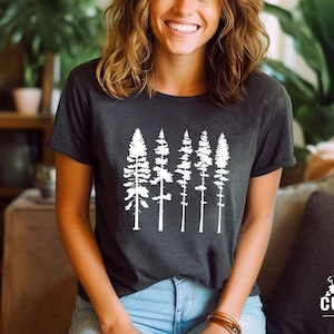 Pine Tree Shirt, Pine Tree T Shirt, Camping Shirt, Hiking Shirt, Adventure Shirts, Nature Lover Gift, Outdoors Shirt image 1