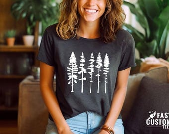 Pine Tree Shirt, Pine Tree T Shirt, Camping Shirt, Hiking Shirt, Adventure Shirts, Nature Lover Gift, Outdoors Shirt