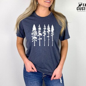 Pine Tree Shirt, Pine Tree T Shirt, Camping Shirt, Hiking Shirt, Adventure Shirts, Nature Lover Gift, Outdoors Shirt image 4