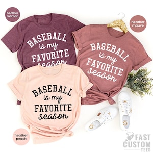 Baseball T Shirt, Sports Mama Shirt, Sport Mom TShirt, Baseball Gift, Baseball Lover Shirt, Baseball Is My Favorite Season Shirt ZW immagine 2