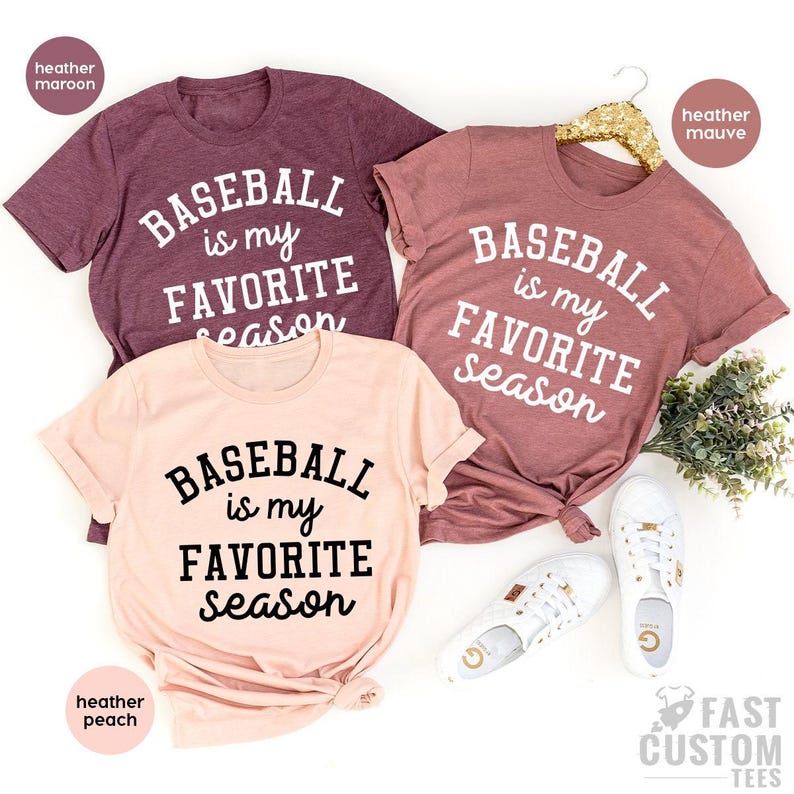 Baseball T Shirt, Sports Mama Shirt, Sport Mom TShirt, Baseball Gift, Baseball Lover Shirt, Baseball Is My Favorite Season Shirt ZW immagine 2