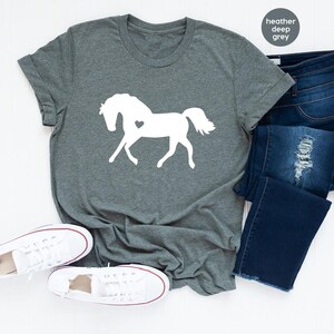 Horse Lover Shirt, Horse Lover T Shirt, Horse With Heart Tee, Horse T Shirts, Horse Lover Gift, Vet Shirt, Gift For Horse Lover, Horse Tee image 2