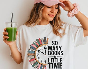 Vintage Book Lover Shirt, Books Clock Reader Graphic Tee for Cozy Book and Library Lovers, Literary Outfit Style