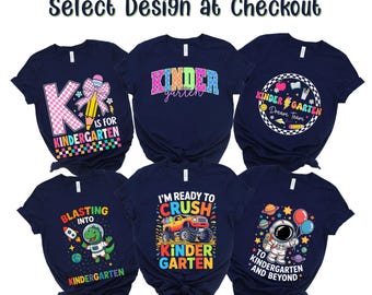 Kindergarten Shirt, First Day of Kindergarten Kids Tee, Retro Back to School Toddler Shirt, Boys Girls School Outfit, Teacher Gift