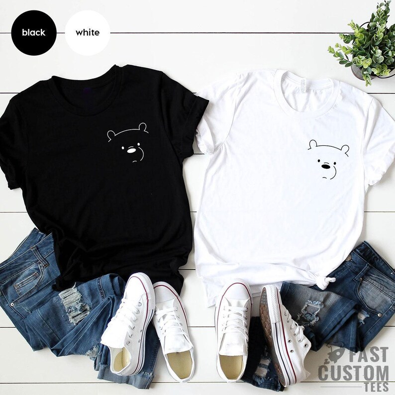 Bear TShirt, Funny Bear Tee, Cute Bear Shirt, Bear Pocket TShirt, Little Bear Shirt, Animal Pocket Shirt, Bear Graphic Tee image 2