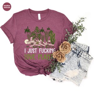 Funny Plant Shirt, Skeleton Plant T-Shirt, Gardening Gifts, Gardener Clothing, Plants Graphic Tees for Women, Plant Gifts, Gifts for Her image 5