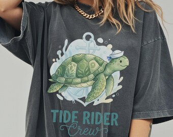 Comfort Colors® Sea Turtle Shirt, Coastal Ocean Lover Tee, Beach Vacation Summer Shirt, Unisex Nature Lover Tank Top