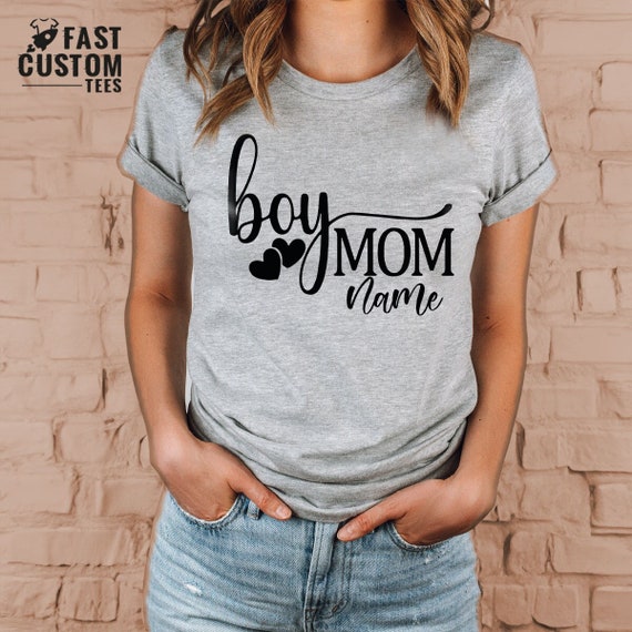 Custom Boy Mom Shirt, Mom of Boys Tees, Gift for Mom, Family Matching Tee, Boy Mama Gift Tee, New Mom Gift, Custom Mama Tee, Mothers Day Tee