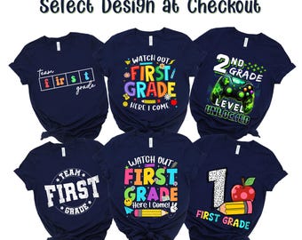 First Grade Shirt, First Day of First Grade Kids Tee, Cute Back to School Toddler Shirt, Boys Girls Classroom Outfit, Student Gift