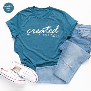 Faith T-Shirt, Christian Apparel, Jesus Crewneck Sweatshirt, Religious Shirt, Christian Gifts, Gifts for Mom, Inspirational Shirts for Women image 4