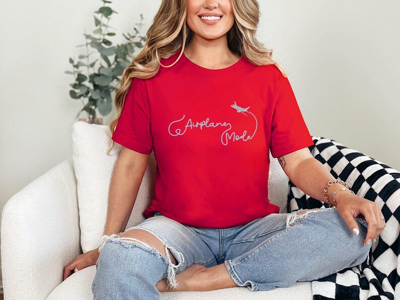 Airplane Mode Travel Shirt, Funny Travel Lover Tee, Pilot Vacation Shirt, Airport Travel Outfit, Flight Mode Graphic Tee, Travel Lover Gift image 5
