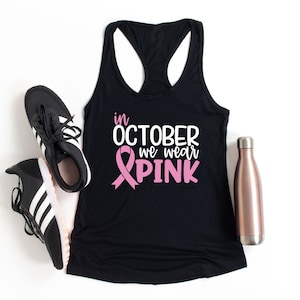 Breast Cancer Shirt, Cancer Shirt, Cancer Support Shirt, Breast Cancer Month, Cancer Awareness Shirt, October Shirt, In October We Wear Pink immagine 6