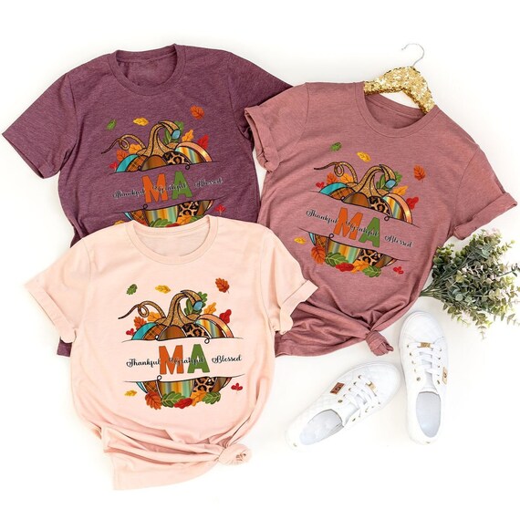 Fall Pumpkin Shirts, Fall Medical Assistant Shirts, Thanksgiving Shirts for Medical Assistant, Thankful Grateful Blessed MA Shirt