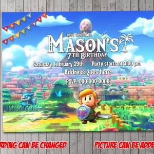 The Legend Of Zelda Digital Invitation Fete Reunion Etsy France