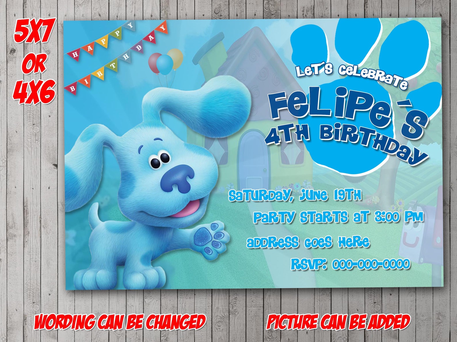 Blues Clues Digital Invitation Party Reunion Birthday Etsy