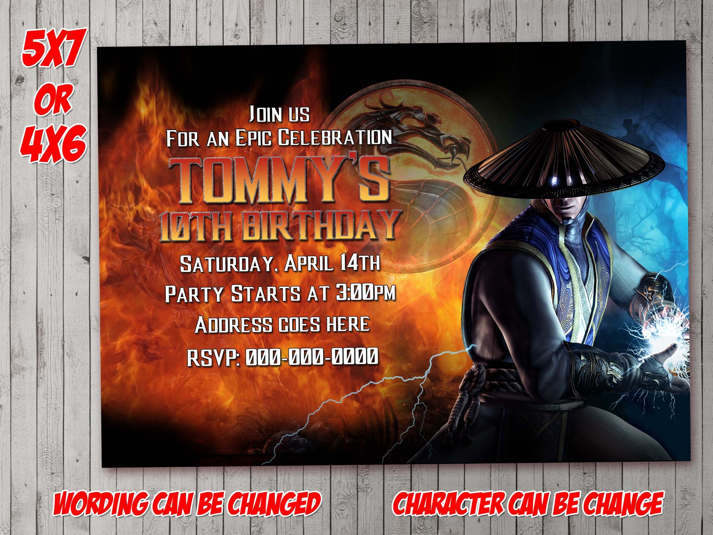 Mortal Kombat M2 Digital Invitation Party Reunion birthday Etsy