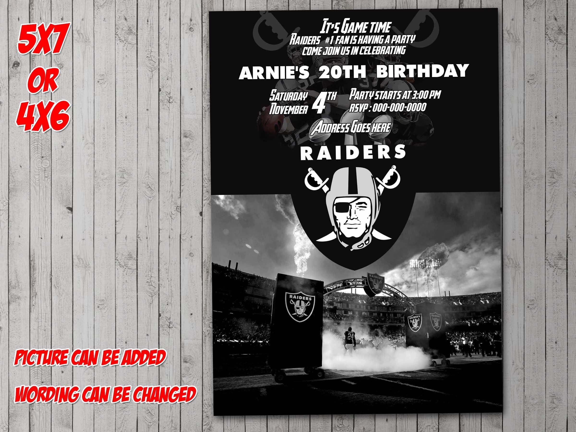 Raiders Invitation Template Free