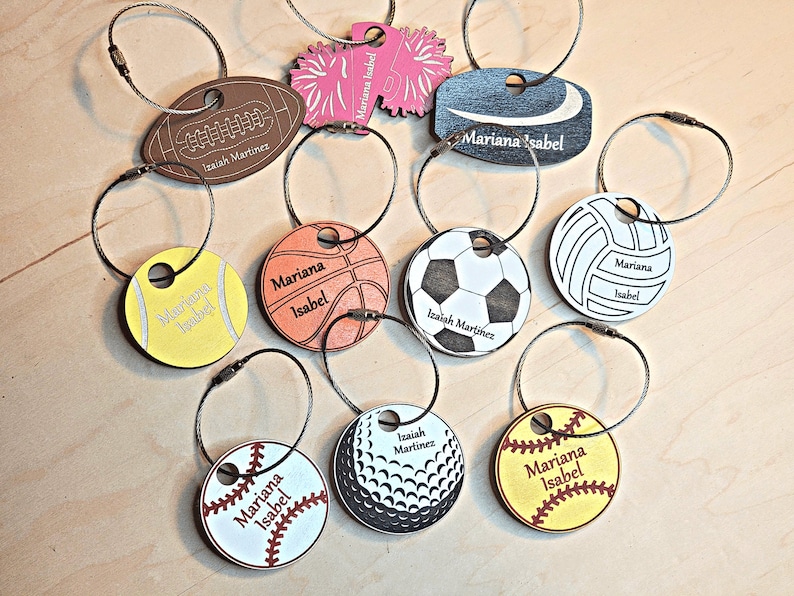 Personalized Sports Bag Tags Backpack Name Tag Lunch Box Etsy