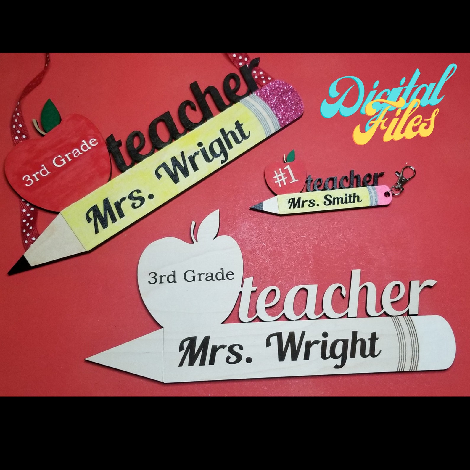 Teacher Keychain SVG Teacher Laser File Teacher Appreciation | Etsy