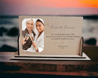 Personalized Gift for Friend - Custom Gift for Maid of Honor - Photo Frame Best Friend Gift - Birthday Gift for Bestie - Bridesmaids Gifts