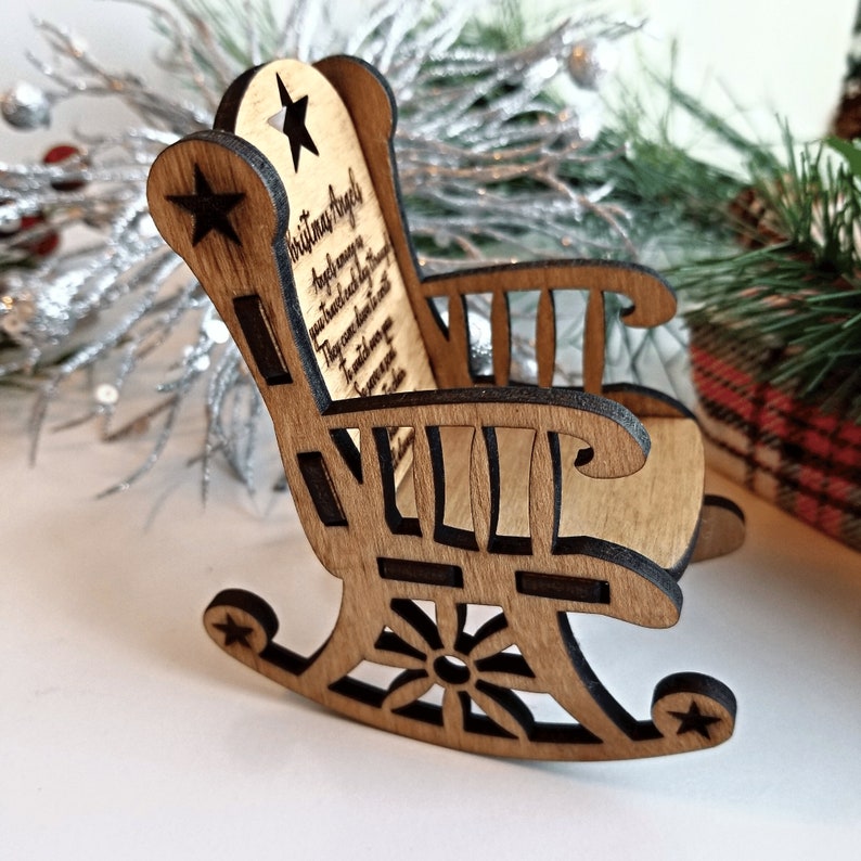 Rocking Chair Memorial Christmas Ornament Remembrance of Lost Etsy