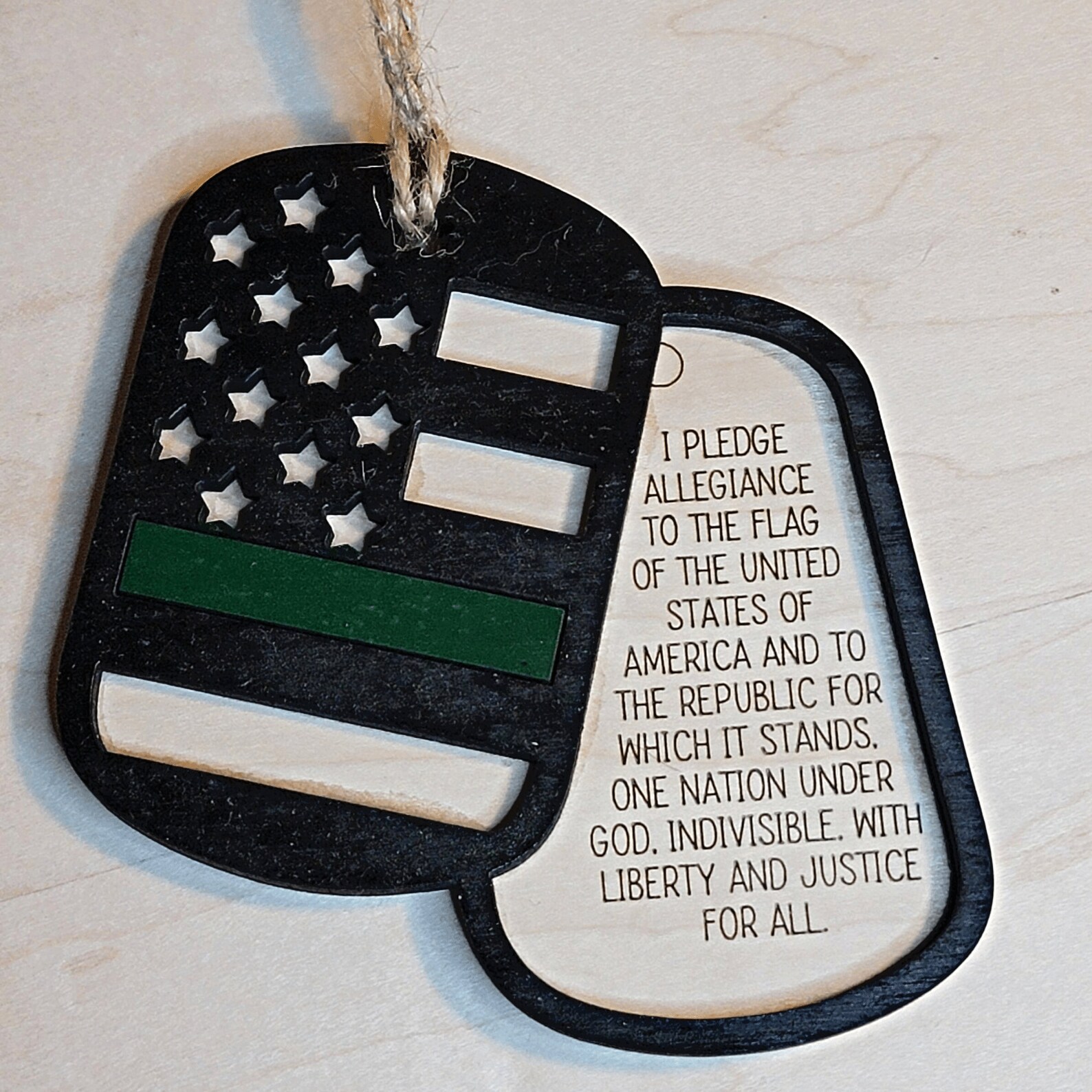 Military Dog Tags Christmas Ornaments Personalized Military Etsy