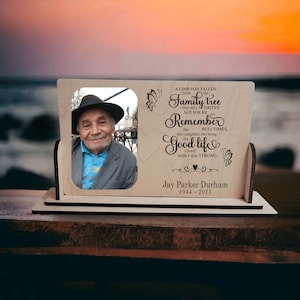 A Limb Has Fallen Memorial Gift - Personalized Memorial Gift for Loss of Father - Loss of Mother - Sympathy Gift - Memorial Photo Keepsake