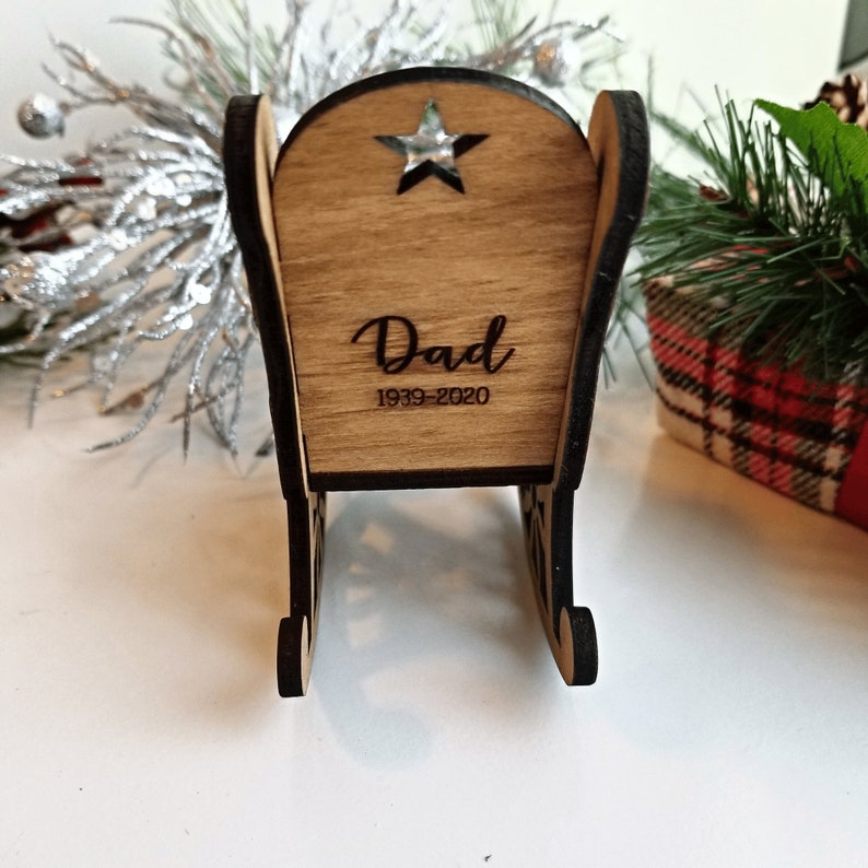 Rocking Chair Memorial Christmas Ornament Remembrance of Lost Etsy