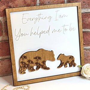 Mama Bear Sign Gift for Mom - Custom Gift for Dad - Animal Sign - Farmhouse Sign - Gift from Daughter - Mentor Gift - Unique 2025 Gifts