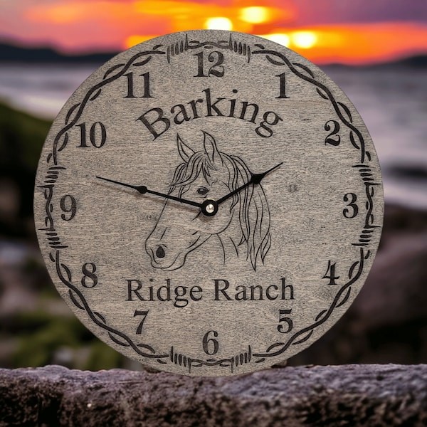 Horse Clock Etsy